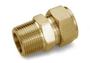 Ham-Let Let-Lok® brass metric NPT male connector 