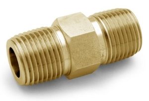 Ham-Let® brass Pipeline NPT to NPT extended hex nipple 