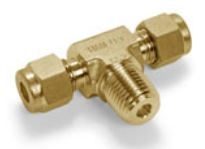 Ham-Let Let-Lok® brass metric male branch tee NPT 