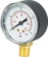 Vale® 50mm Bottom Connection Pressure Gauge BSPP