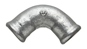 Vale® DIN standard galvanised 90° female short bend