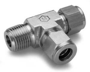 Ham-Let Let-Lok® Metric Male Run Tee NPT