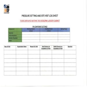 ESP Pressure Setting & Site Log Sheet