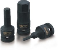 Toptul® Hex Bit Impact Sockets KADH16 Series 1/2" Drive 60mm Long 